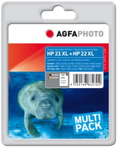 Inkjet Cartridge Black +colour Rpl. Hp No. 21/22combopack 15ml + 21ml (aphp21_22set)                 blk-col rebuilt 480/420pages blister