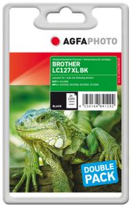 Compatible Inkjet Cartridge - Double Pack Black 2x1200 Pages 2x28ml (lc127xl) ink (2) black rebuilt 2x1200pages 2x28ml