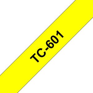 Tape 12mm Lami Black On Yellow (tc601)                                                               tape 7,7m laminated