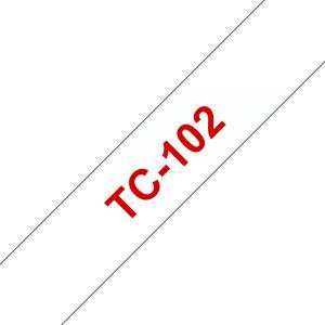 Tape 12mm Lami Red On Clear (tc102)                                                                  tape 7,7m laminated