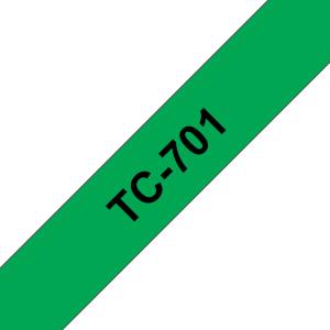 Tape 12mm Lami Black On Green (tc701)                                                                tape 7,7m laminated