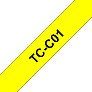 Tape 12mm Black On Yellow Fluorescent (tcc01)                                                        tape 6,7m laminated