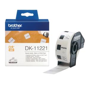Square Paper Labels 23mm (dk11221)                                                                   1000pcs/roll 23x23mm
