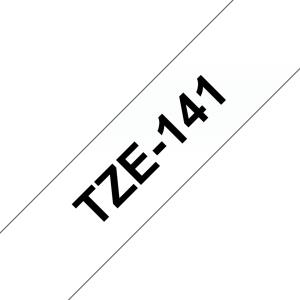 Tape 18mm Lami Black On Clear (tze-141)                                                              tape 8m laminated