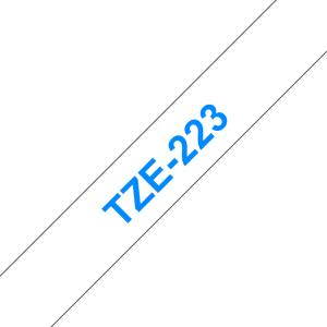 Tape 9mm Lami Blue On White (tze-223)                                                                tape 8m laminated