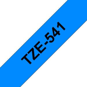 Tape 18mm Lami Black On Blue (tze-541)                                                               tape 8m laminated