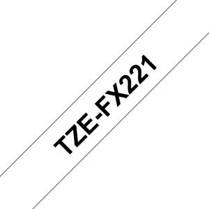 Flexible Tape 9mm Black On White (tze-fx221)                                                         tape 8m laminated