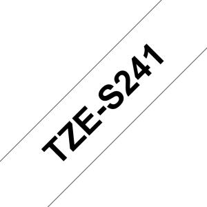 Tape 18mm Black On White (tze-s241)                                                                  tape 8m laminated