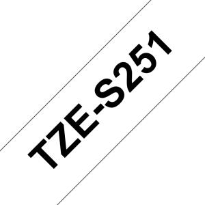 Tape 24mm Black On White (tze-s251)                                                                  tape 8m laminated