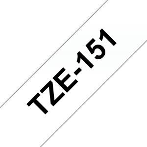 Tape 24mm Lami Black On Clear (tze-151)                                                              tape 8m laminated