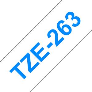 Tape 36mm Lami Blue On White (tz-e263)                                                               tape 8m laminated