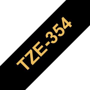 Tape 24mm Lami Gold On Black (tze-354)                                                               tape 8m laminated