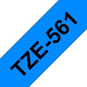 Tape 36mm Lami Black On Blue (tze-561)                                                               tape 8m laminated