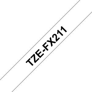 Flexible Tape 6mm Black On White (tze-fx211)                                                         tape 8m laminated
