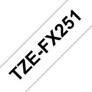 Flexible Tape 24mm Black On White (tze-fx251)                                                        tape 8m laminated