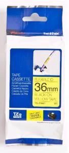 Flexible Tape 36mm Black On Yellow (tze-fx661)                                                       tape 8m laminated