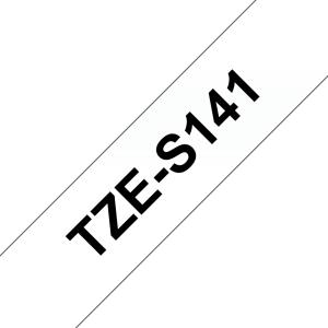Tape Tz Series 18mm Black On Clear Industrial (tze-s141)                                             tape 8m laminated