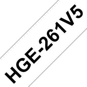 Tape 36mm High Grade Laminated Black On White 5 Pack (hge-261v5)                                     tape 8m laminated