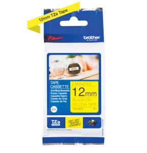 Tape 12mm Lami Black On Yellow 4m (tze-631s)                                                         tape 4m laminated