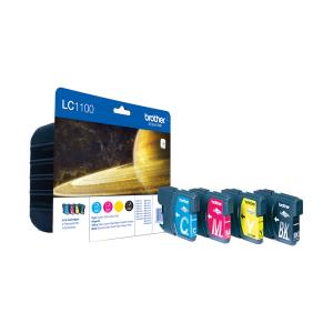 Ink Cartridge - Lc1100 - Multipack - Colour 325 Pages Black 450 Pages - Black / Cyan / Magenta / Yellow 1x450/3x325pages blister