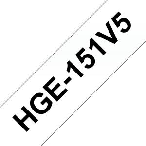 Tape 24mm High Grade Labelling Black On Clear 8m (hge151v5)                                          tape 8m laminated