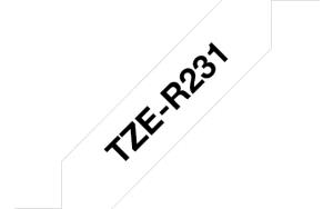 Tape Tze-r231 12mm Ribbon Black On White                                                             tape 4m non adhesive