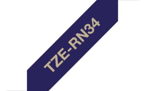 Tape Tze-rn34 12mm Ribbon Gold On Navy Blue                                                          tape 4m non adhesive