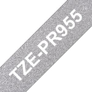 Tape Tze-pr955 24mm Ribbon Silver-white tape 8m laminated