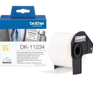 Dk-11234 Adhesive Visitor Badge Label Roll - Black On White - 60mm X 86mm 260pcs/rol 60x86mm