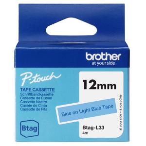 Tape 12mm Non Lami Blue On Light Blue (btagl33) tape 4m non laminated