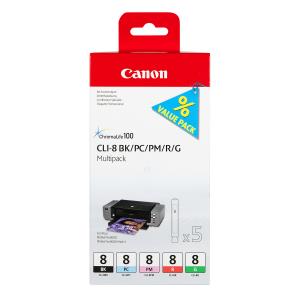 Ink Cartridge - Cli-8 Bk - Standard Capacity 13ml - Multi Pack Blister With Sec blk/pc/pm/r/g w/o SEC blister 5x13 ml