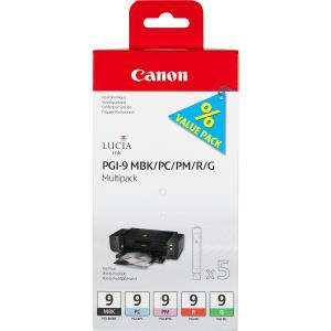 Ink Cartridge - Pgi-9 - Standard Capacity 14ml - 150 Pages - Multy Pack mbk/pbk/g/r w/o SEC photos blister