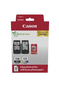 Ink Cartridge - pg-510/cl-511 Pvp ink+photo paper (2) blk-col w/o SEC