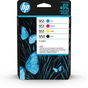 Ink Cartridge - No 950 Black/951 CMY - 4 Pack   1x1000/3x700pages