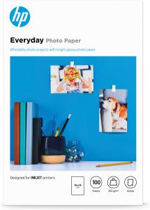 HP Everyday Glossy Photo Paper-100 sht/10 x 15 cm (CR757A)                                           100 white 200gr glossy
