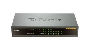 Desktop Switch Des-1008pa 8-port Fast Ethernet Unmanaged Metal With 4 Poe Ports Standalone 8xRJ45 black unmanaged