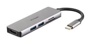 Dub-m530 5-in-1 USB-c With Hdmi And Sd/microsd Card Reader DUB-M530 MicroSD 5in1 black