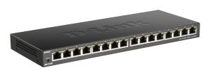 Switch Dgs-1016-s/e 16 Ports 10/100/1000mbps Smart Unmanaged Black Standalone 16xRJ45 unmanaged
