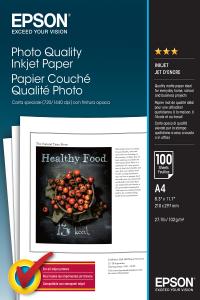 Paper Inkjet Photo Quality A4 100-sheet (c13s041061)                                                 A4 (210x297mm) 100sheet white 104gr matt
