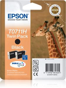 Ink Cartridge - T07114h - High Capacity 22.2ml - Black 2x370pages 2x11,1 ml