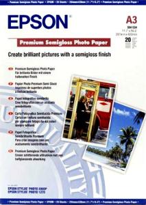 Paper Photo Premium Semigloss A3 20sheet (c13s041334)                                                A3 (297x420mm) 20sheet white 251gr