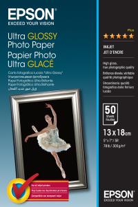 Paper Photo Ultra Glossy 13x18cm 50-sheet (c13s041944)                                               sheet white ultra 300gr high gloss