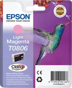 Ink Cartridge - T0806 Hummingbird - 7.4ml - Light Magenta 590pages 7,4ml