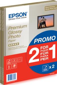Premium Glossy Photo Paper A4 2x15-sheet (c13s042169)                                                A4 (210x297mm) 30sheet white 255gr
