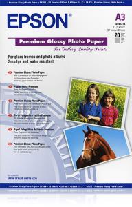 Premium Glossy Photo Paper A3 20-sheet (c13s041315)                                                  A3 (297x420mm) 20sheet white 255gr
