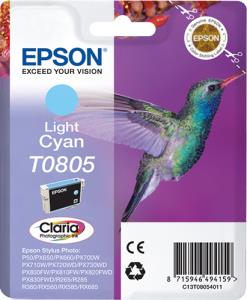 Ink Cartridge - T0805 Hummingbird - 7.4ml - Light Cyan 410pages 7,4ml