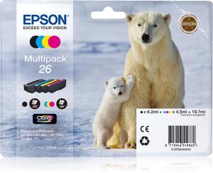 Ink Cartridge - 26 Polar Bear - C/m/y/k 1x220/3x300pages 1x6,2/3x4,5 ml