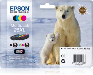 Ink Cartridge - 26xl Polar Bear - 41.3ml 1x500/3x700pages 1x12,2/3x9,7 ml