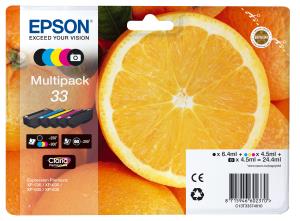 Ink Cartridge - 33 Oranges - Black / Blue / Magenta / Purple 250bk/200pbk/3x300cmypages