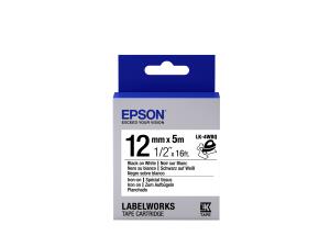 Label Cartridge Iron On Lk-4wbq Black/white 12mm (5m)                                                LK4WBQ tape 5m